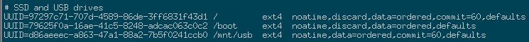 SSD Linux fstab